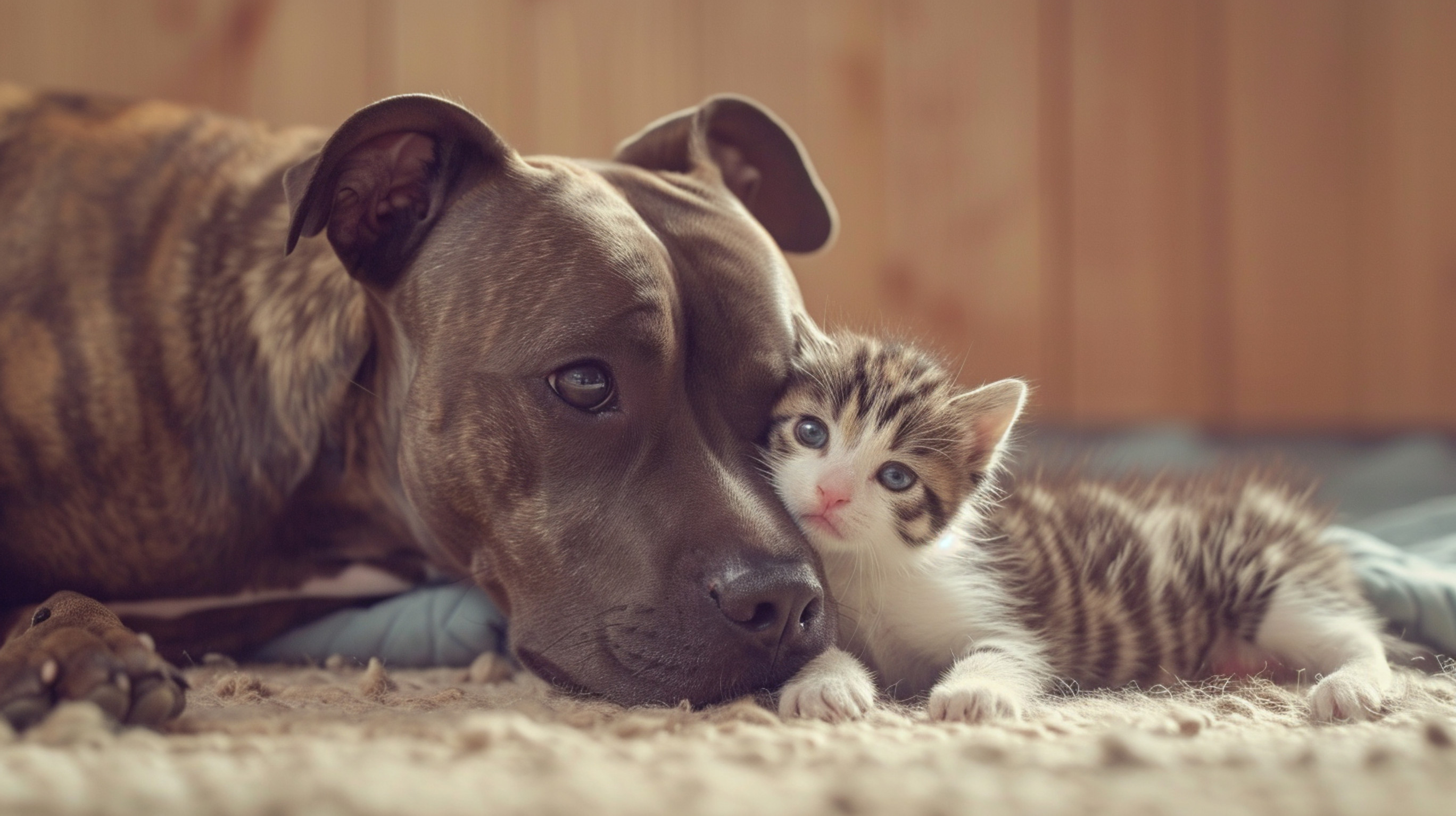 Dog and Kitten Bonding